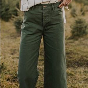 Green Wide Leg Pants